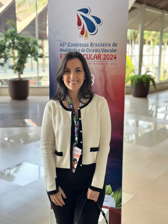 Dra. Vitória no 45º Congresso Brasileiro de Angiologia e de Cirurgia Vascular, 2024